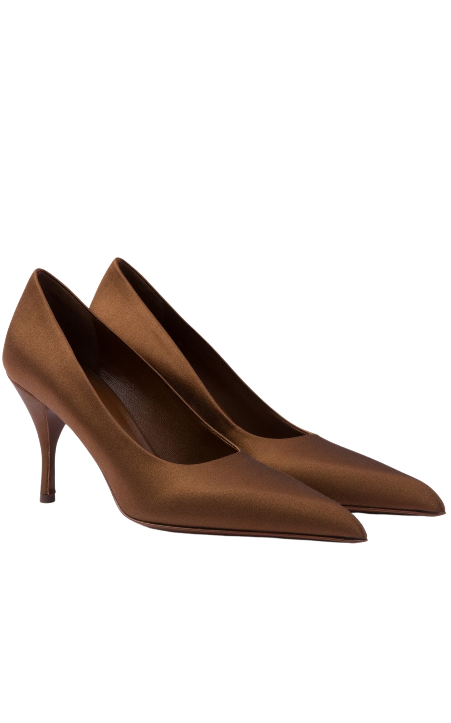 Pointy 55 Cutout Satin Pumps