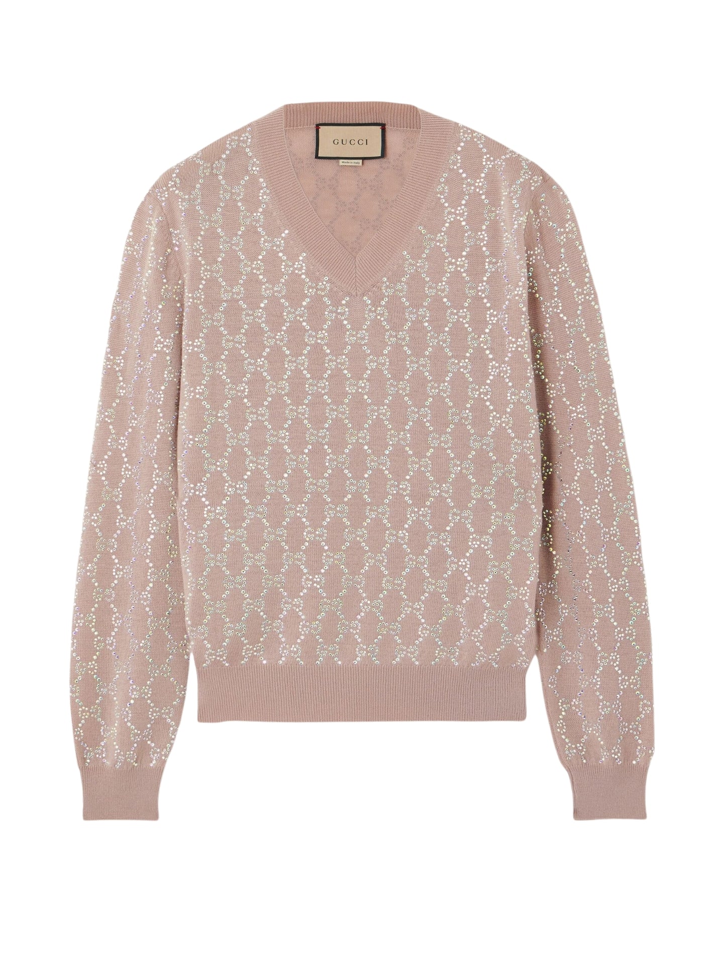 Crystal-embellished Wool Sweater