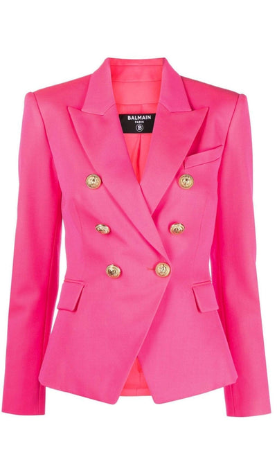  BalmainPeak-lapels Double Breasted Wool Jacket - Runway Catalog