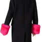 Women's Cashmere Wool Coat with Shearling-collar