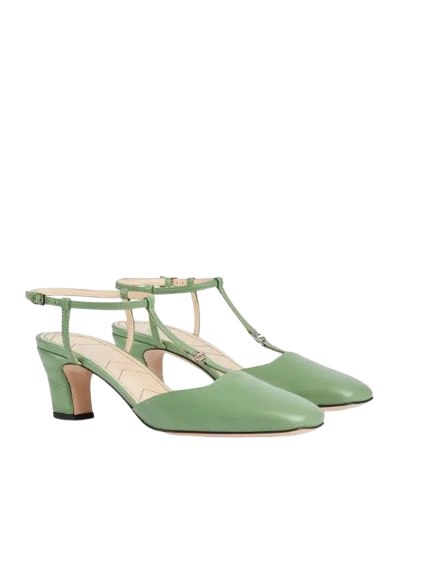 Double G Slingback Green Pumps