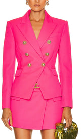  BalmainPeak-lapels Double Breasted Wool Jacket - Runway Catalog