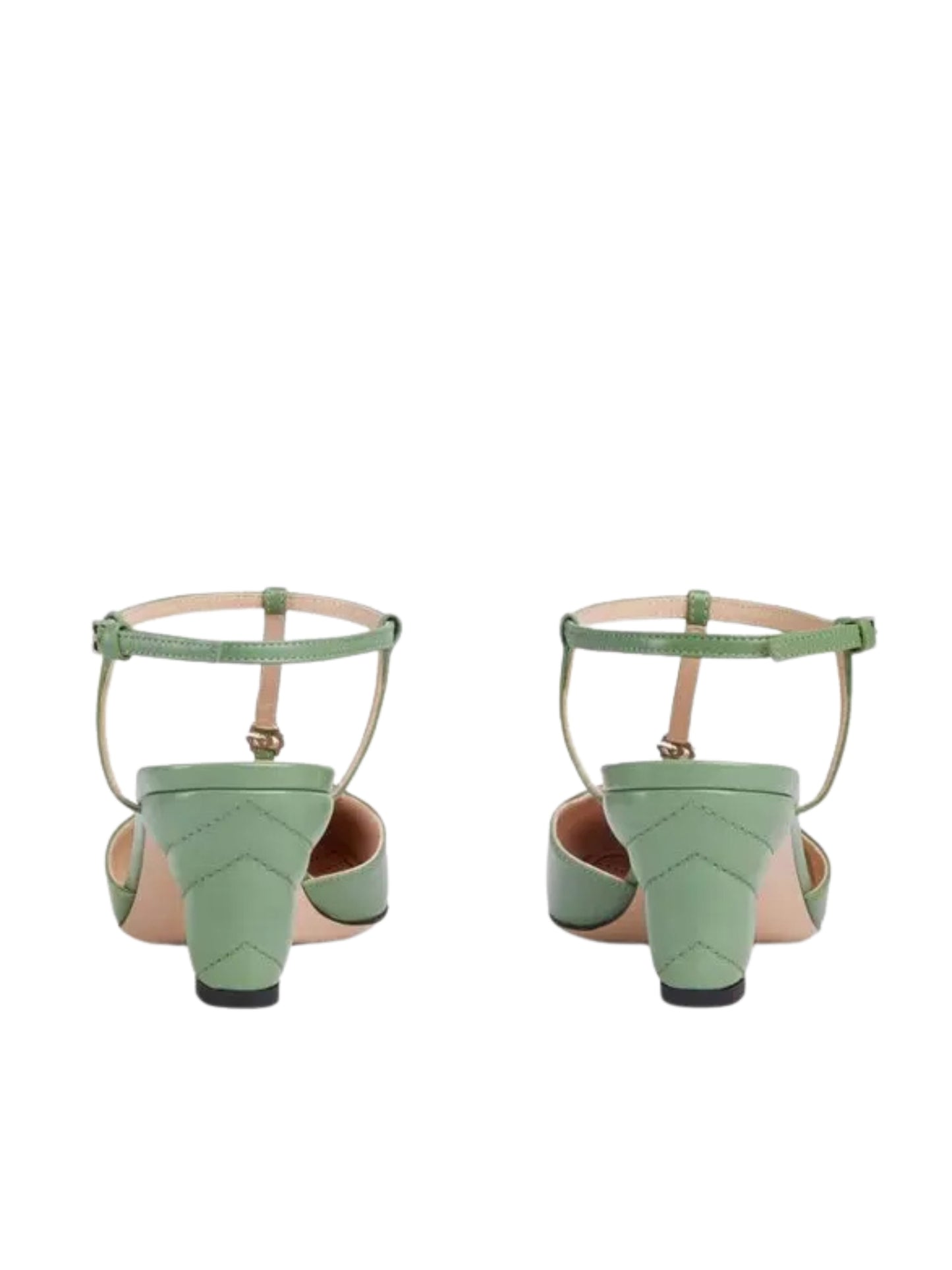 Double G Slingback Green Pumps