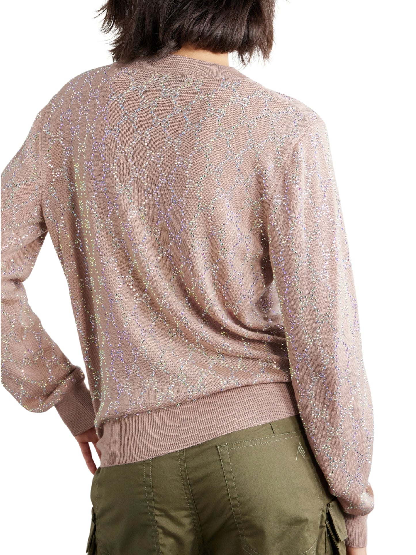 Crystal-embellished Wool Sweater