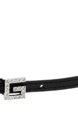  GucciLeather Choker with Square GG - Runway Catalog