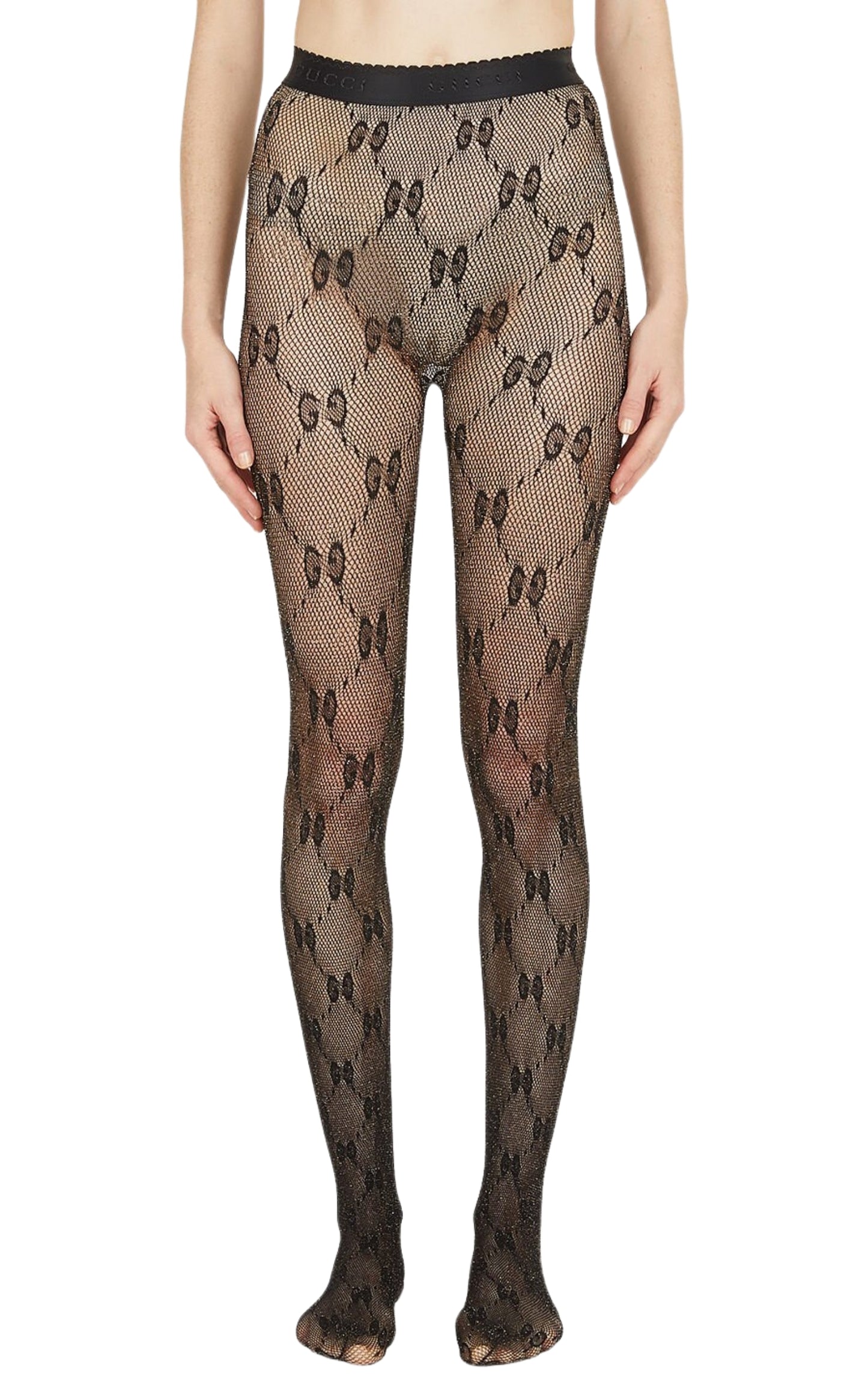 GG Lurex Detailed Knitted Tights Pantyhose