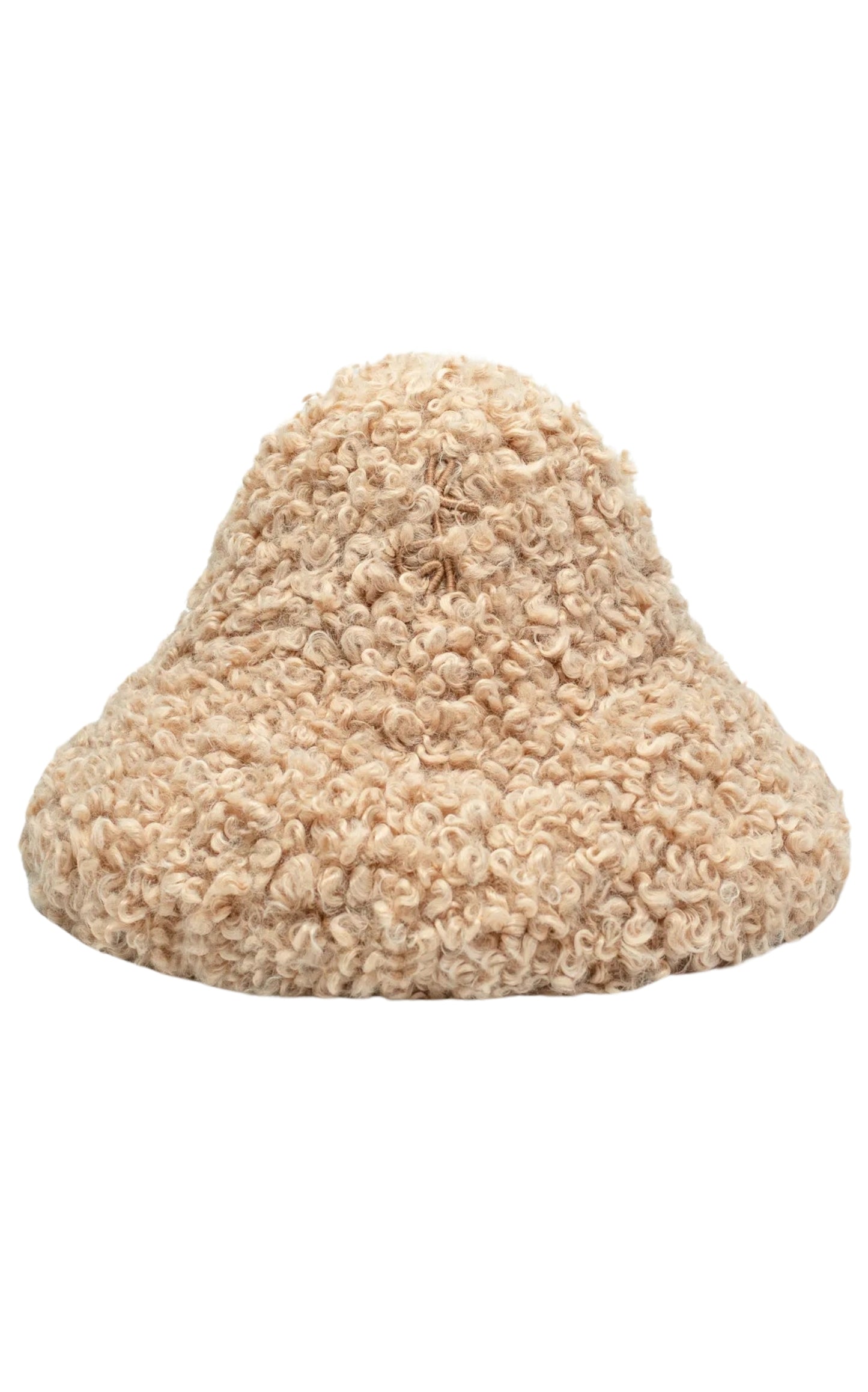 Beige Faux Shearling Hat