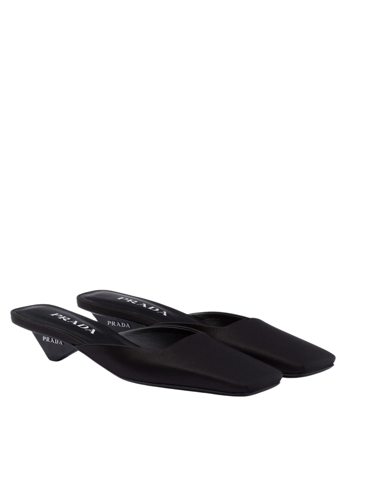 Black Satin Mules Loafers