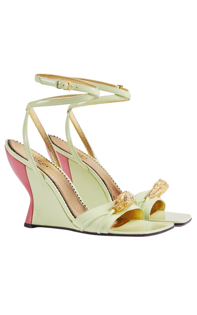 Two-Toned Dora Wedge Sandals