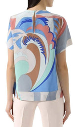  Emilio PucciAcapulco Print Silk-Twill Top - Runway Catalog