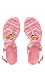  GucciDouble G Leather Sandals - Runway Catalog