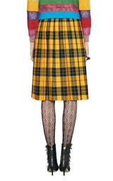  GucciEmbroidered Tartan Wool Skirt - Runway Catalog