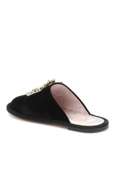  Roger VivierHotel Vivier Crystal-buckle Velvet Slippers - Runway Catalog