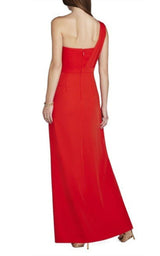  BCBGMAXAZRIAKristine One-Shoulder Peplum Gown - Runway Catalog