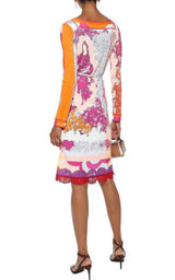  Emilio PucciLace-Trimmed Printed Jersey Dress - Runway Catalog