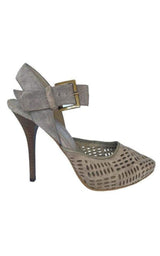  Latitude FemmeLaser Cutout Leather Sandal Shoes - Runway Catalog