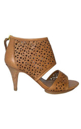  BCBGMAXAZRIAMa-Helena Peep Toe Leather Sandal Shoes - Runway Catalog