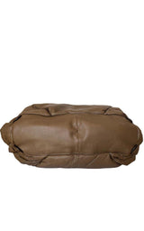  BCBGMAXAZRIAMocha Brown Leather Puffer Shoulder Bag - Runway Catalog