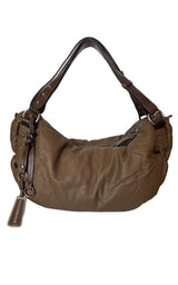  BCBGMAXAZRIAMocha Brown Leather Puffer Shoulder Bag - Runway Catalog