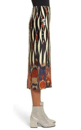  Dries Van NotenShine Embroidered Ikat Midi Skirt - Runway Catalog