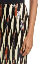  Dries Van NotenShine Embroidered Ikat Midi Skirt - Runway Catalog