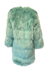 Faux Fur Coat in Mint Color