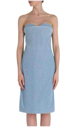 Blue Boned Light Weight Denim Dress Acne Studios