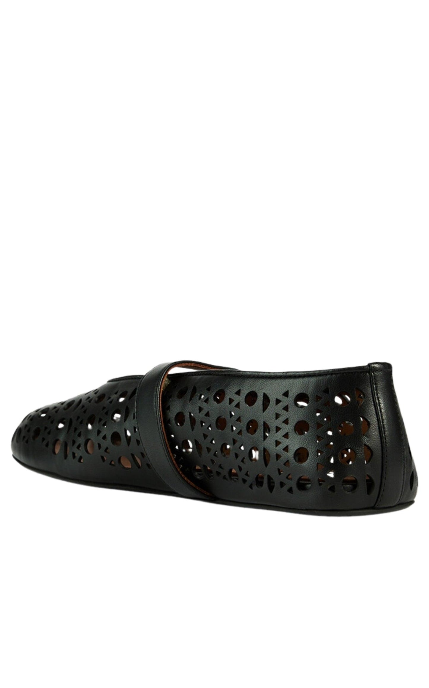 Alaïa Black Leather Ballet Flats - Runway Catalog