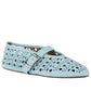 Alaïa Blue Leather Ballet Flats - Runway Catalog