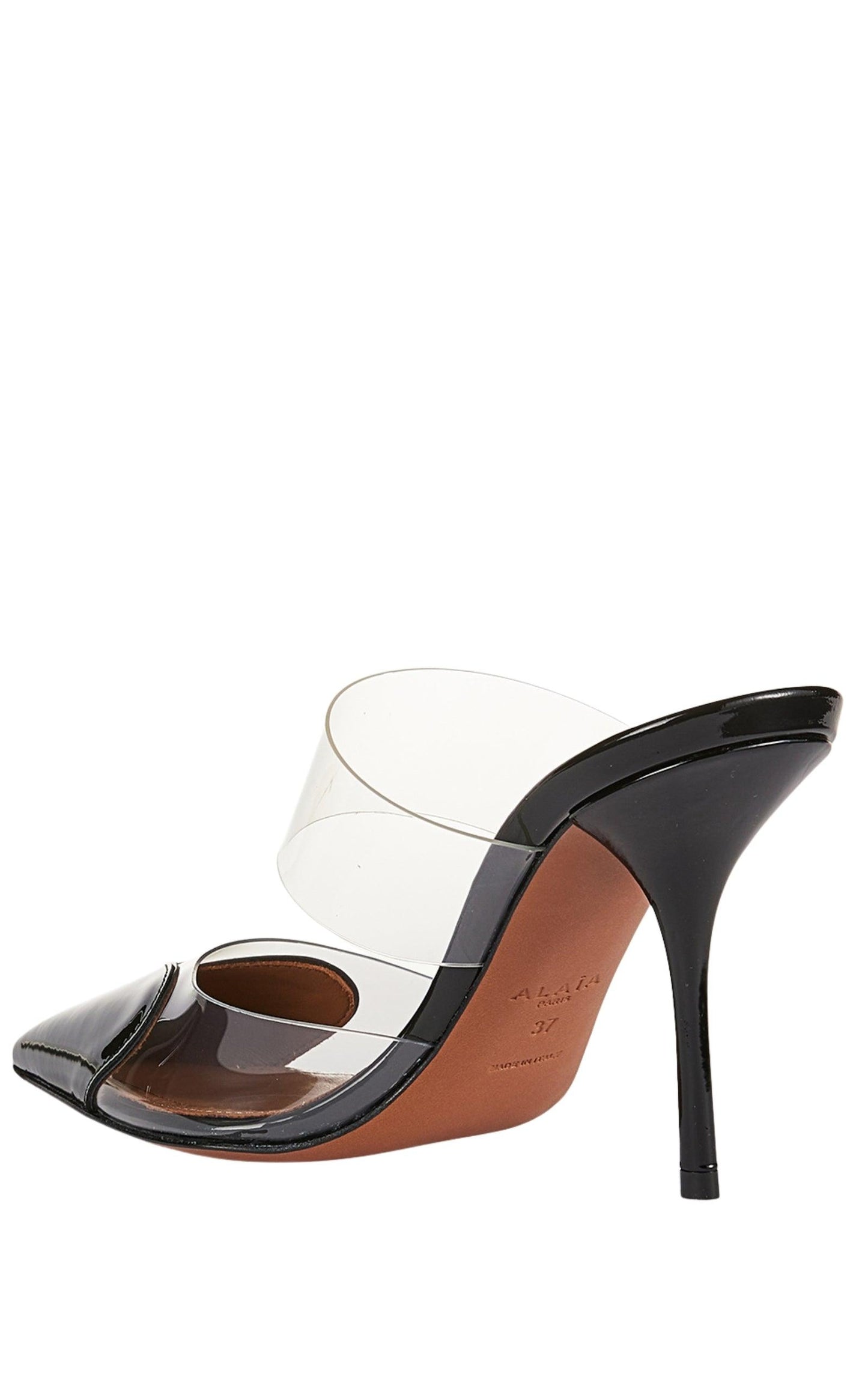 Clear Cap-Toe Mule Pumps Alaïa