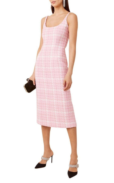 Checked Tweed Midi Dress Alessandra Rich