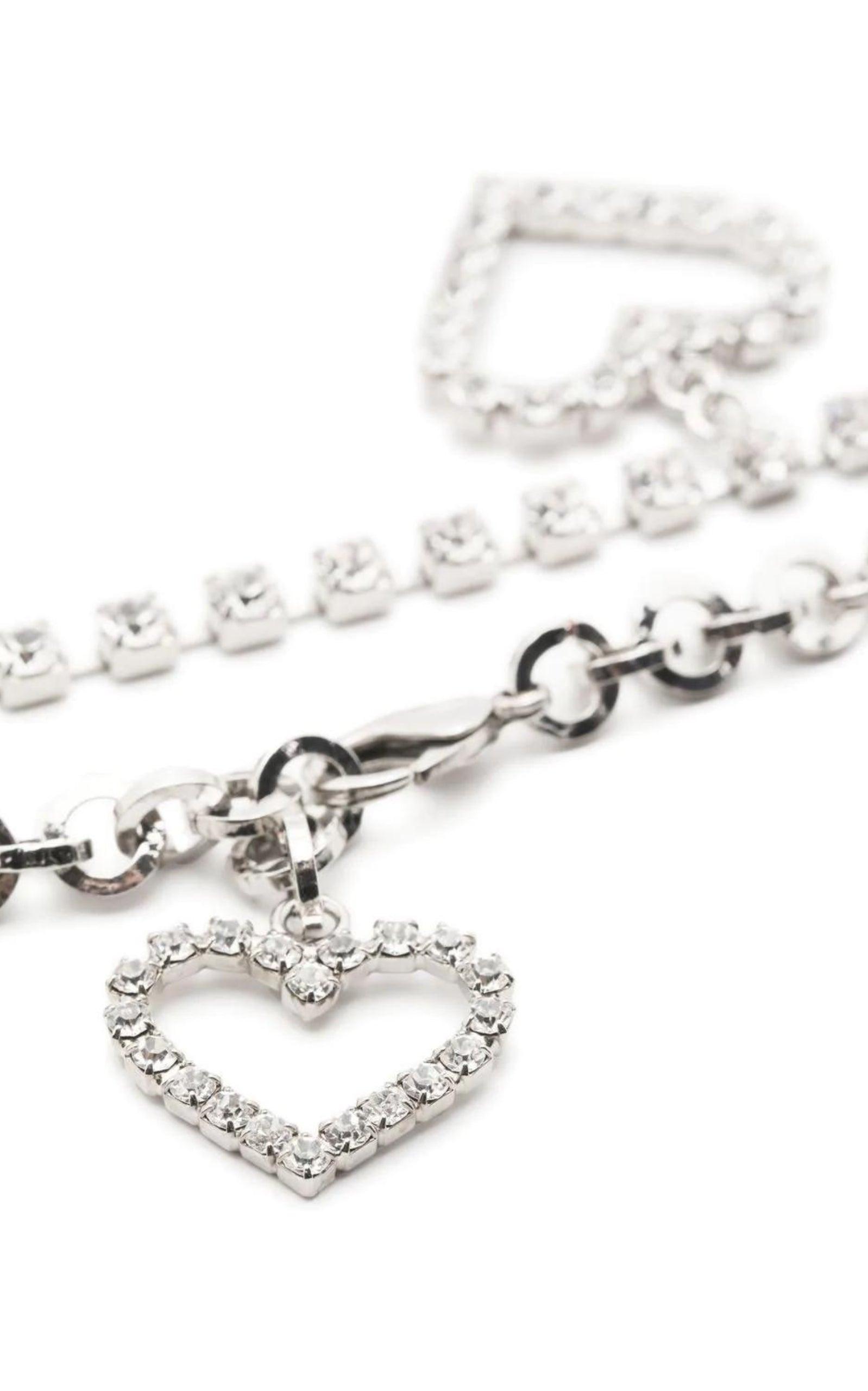 Alessandra Rich Crystal Heart Necklace