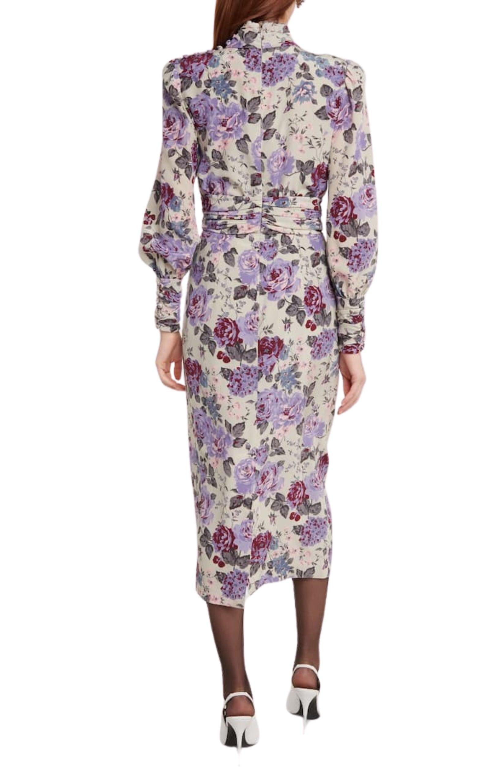 Floral Silk Midi Dress Alessandra Rich