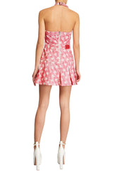 Heart-print Halterneck Mini Dress Alessandra Rich