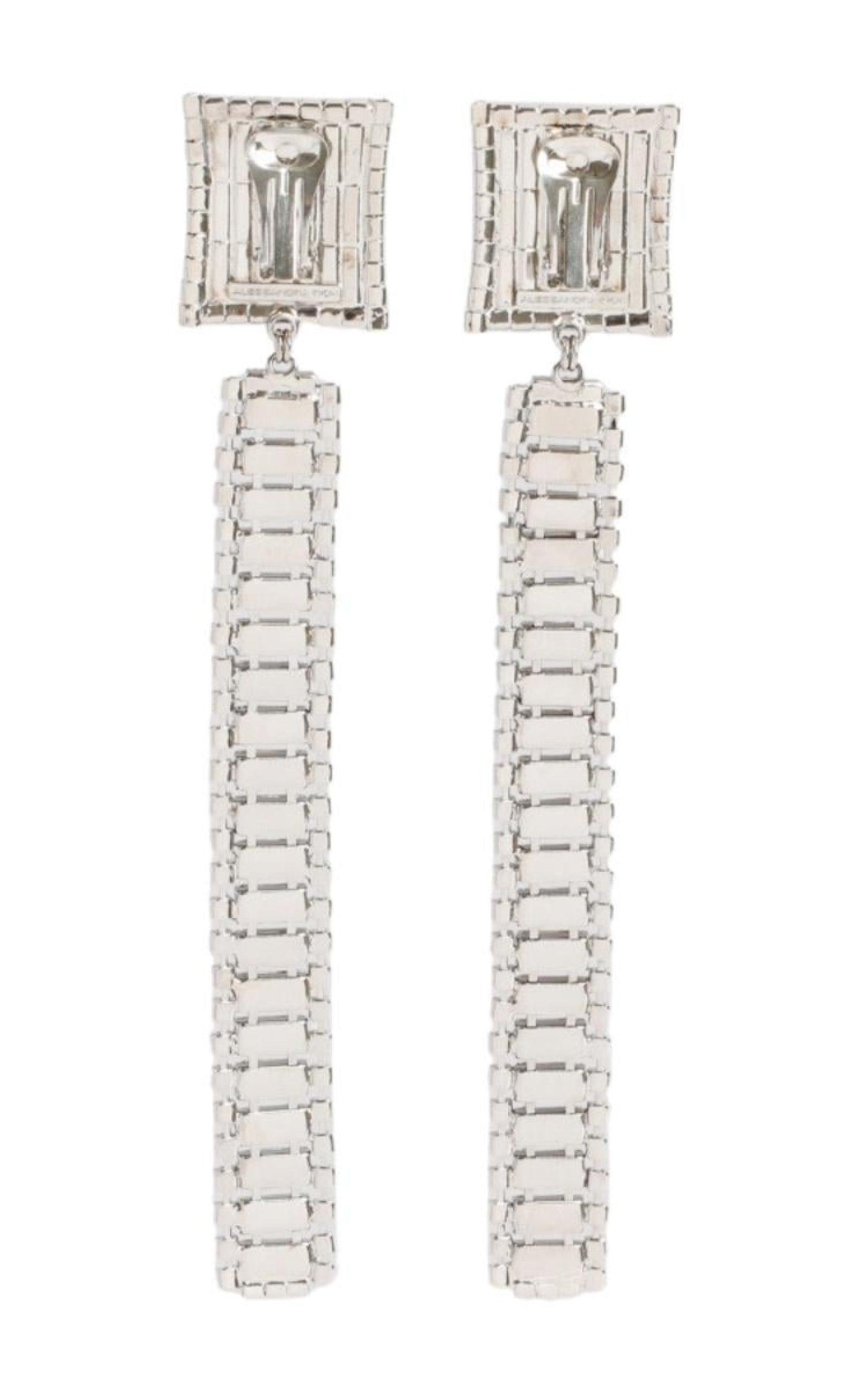 Long Crystal-embellished Earrings Alessandra Rich