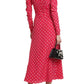 Midi Polka Dot Print Silk Dress Alessandra Rich