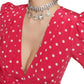 Midi Polka Dot Print Silk Dress Alessandra Rich