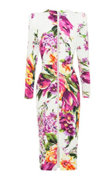 Manon Floral-Print Midi Dress Alex Perry