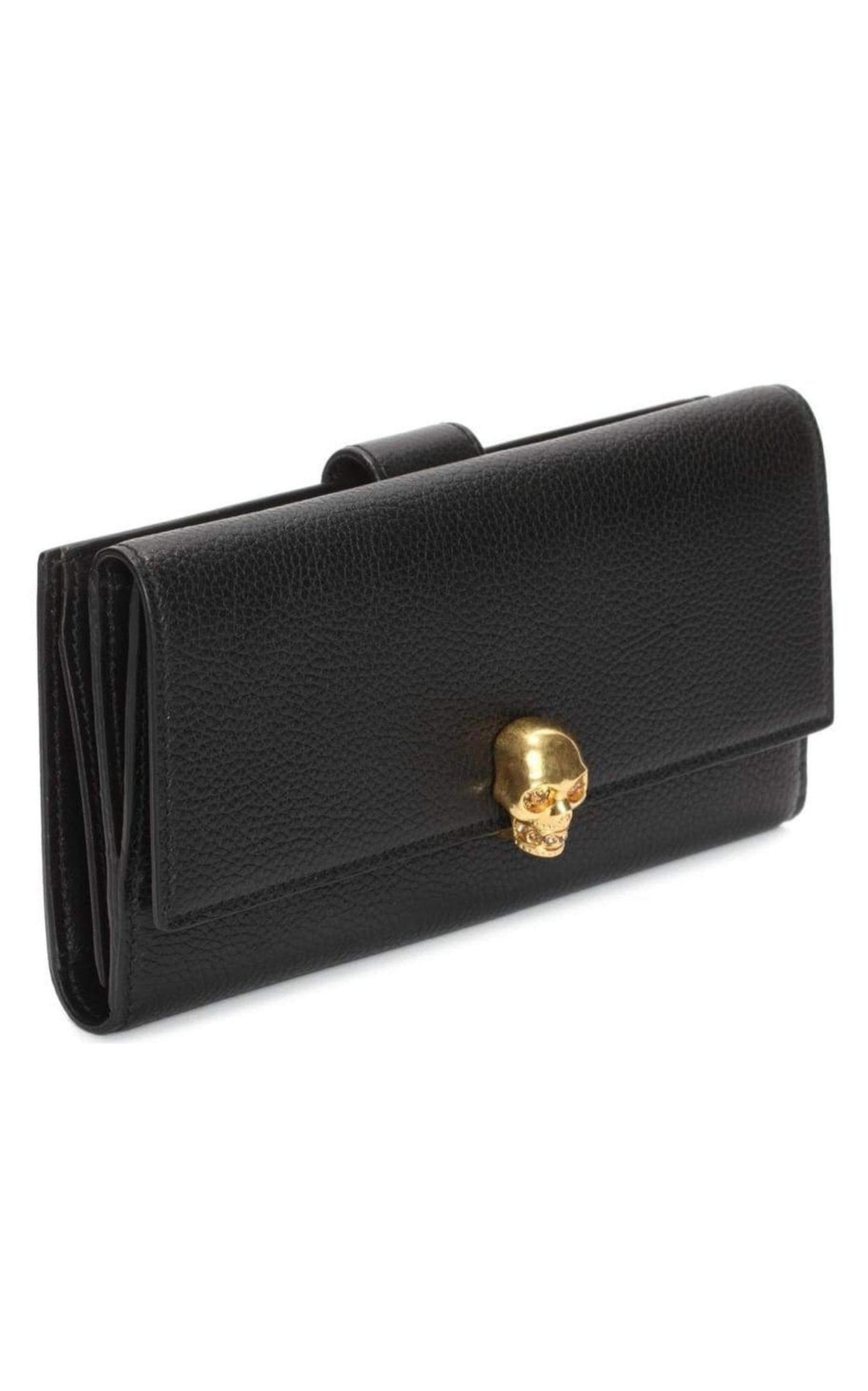 Continental Scull Leather Wallet Alexander McQueen