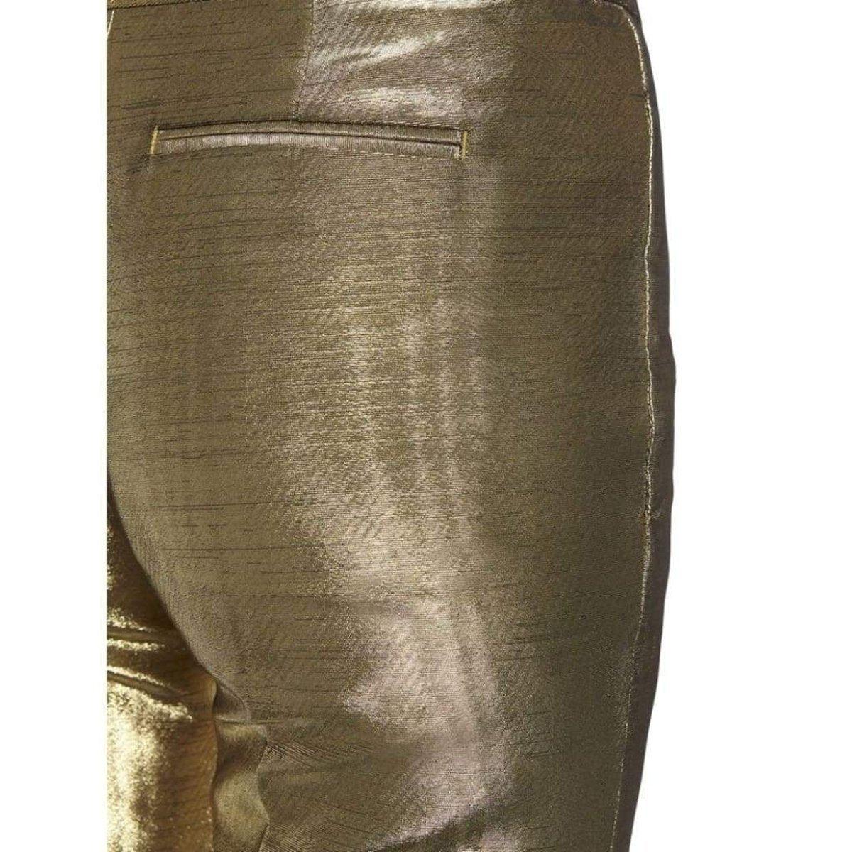 Metallic Moire Cigarette Pants Alexander McQueen