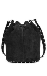 Black Suede Alpha Bucket Bag Alexander Wang