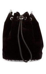 Black Suede Alpha Bucket Bag Alexander Wang