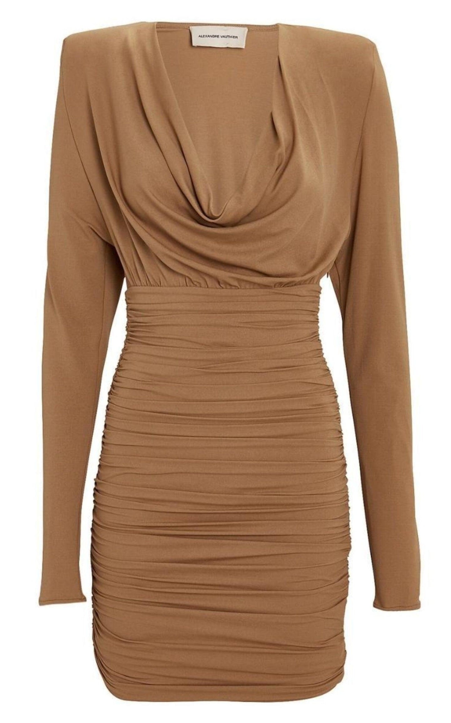 Draped Jersey Cowl Neck Mini Dress Alexandre Vauthier