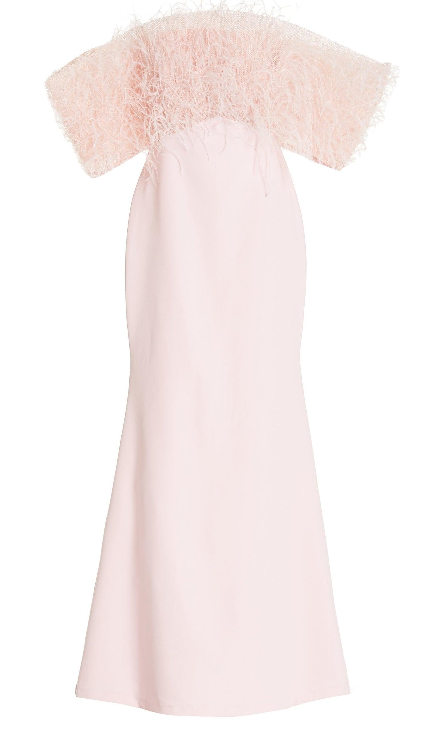 Feather Trim Off-The-Shoulder Gown Aliétte