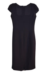 Short Black Wool Heart Neckline Dress Amelia Toro