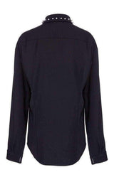 Black Classical Shirt With Stud Collar Anthony Vaccarello