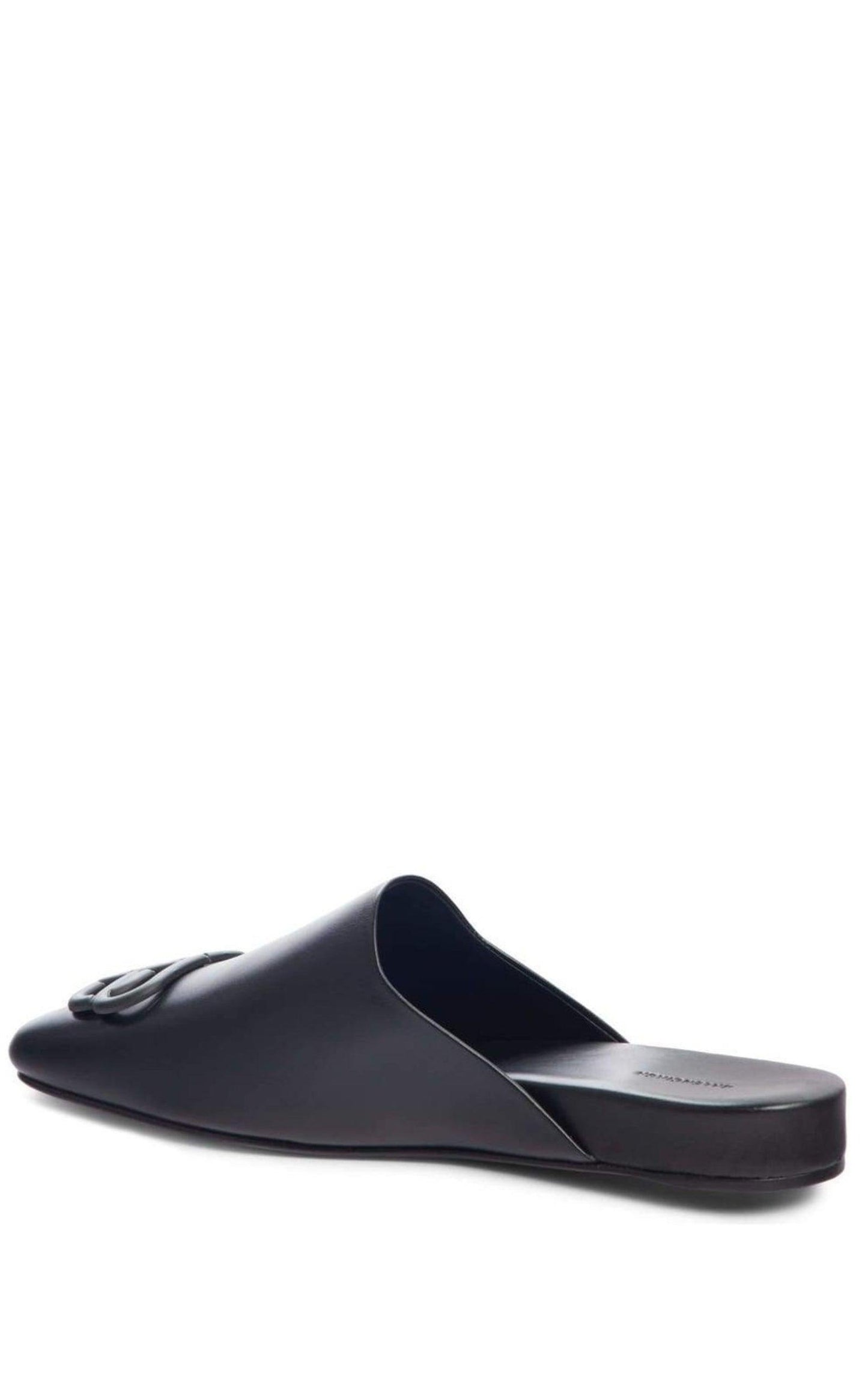 Black BB Logo Leather Slipper Shoes Balenciaga