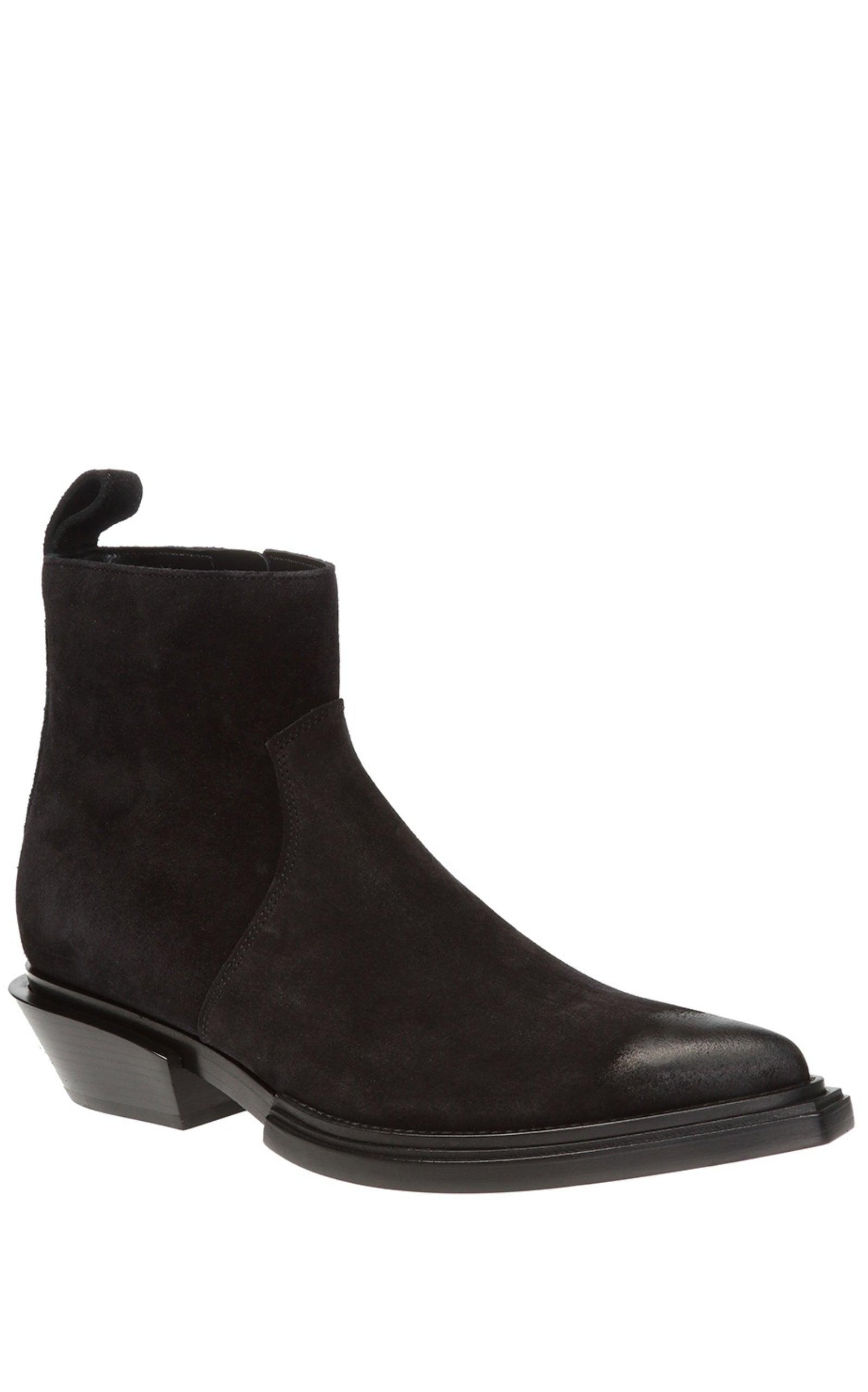 Black Suede Ankle Boots Balenciaga