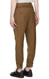 Brown Cropped Trousers Balmain