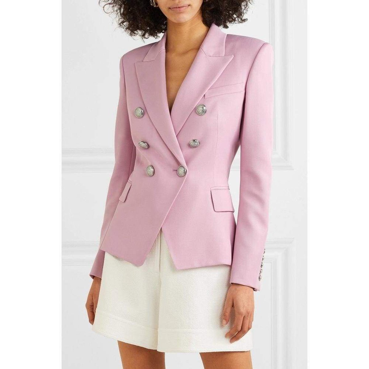 Balmain Double-breasted Wool-Twill Blazer